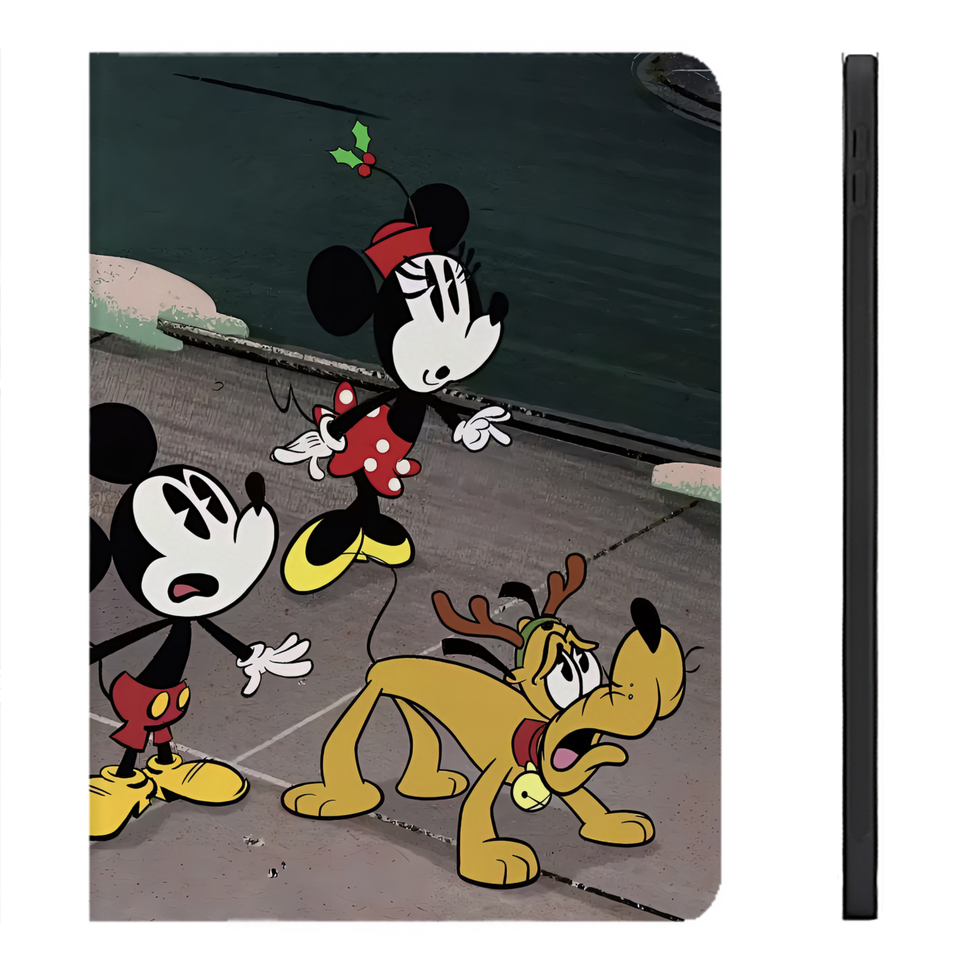 （画像用） ミッキーマウス Mickey Mouse IPadケース ペンホルダー付き ブックスタイルデザイン